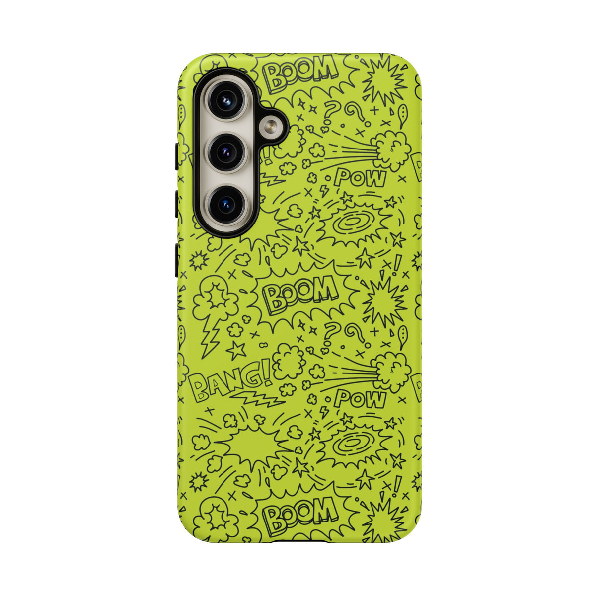 Neon Lime Wow Tough Case for iPhone, Galaxy, or Google Pixel