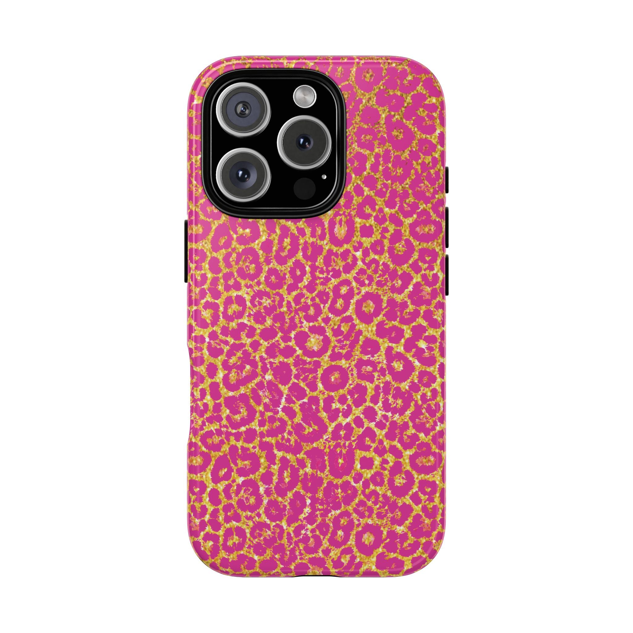 Pink Gold Leopard Tough Case for iPhone, Galaxy, or Google Pixel