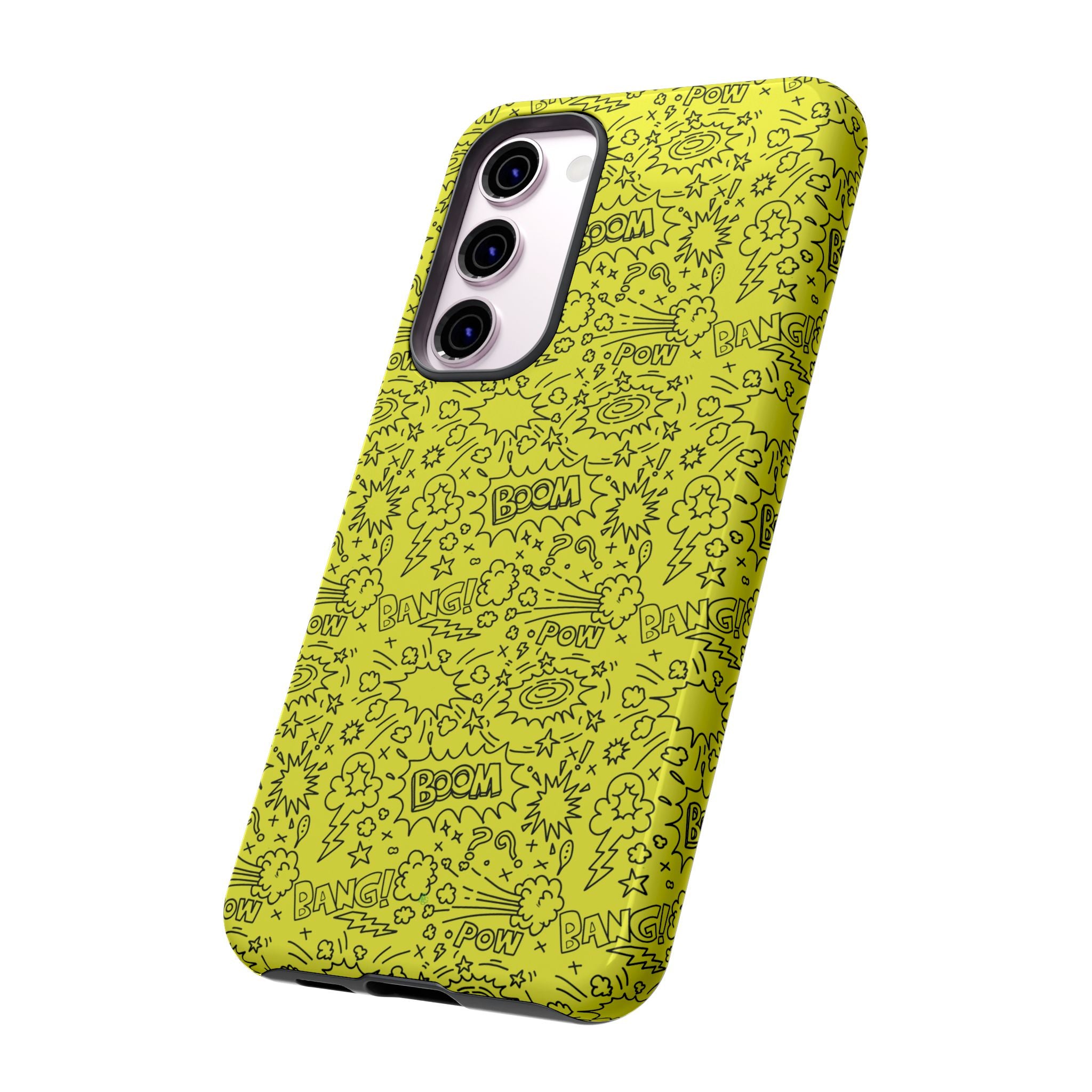 Neon Yellow Wow RG Tough Phone Case for iPhone, Galaxy, or Google Pixel