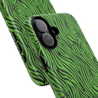 Neon Green Zebra Tough Phone Case iPhone, Galaxy, or Google Pixel