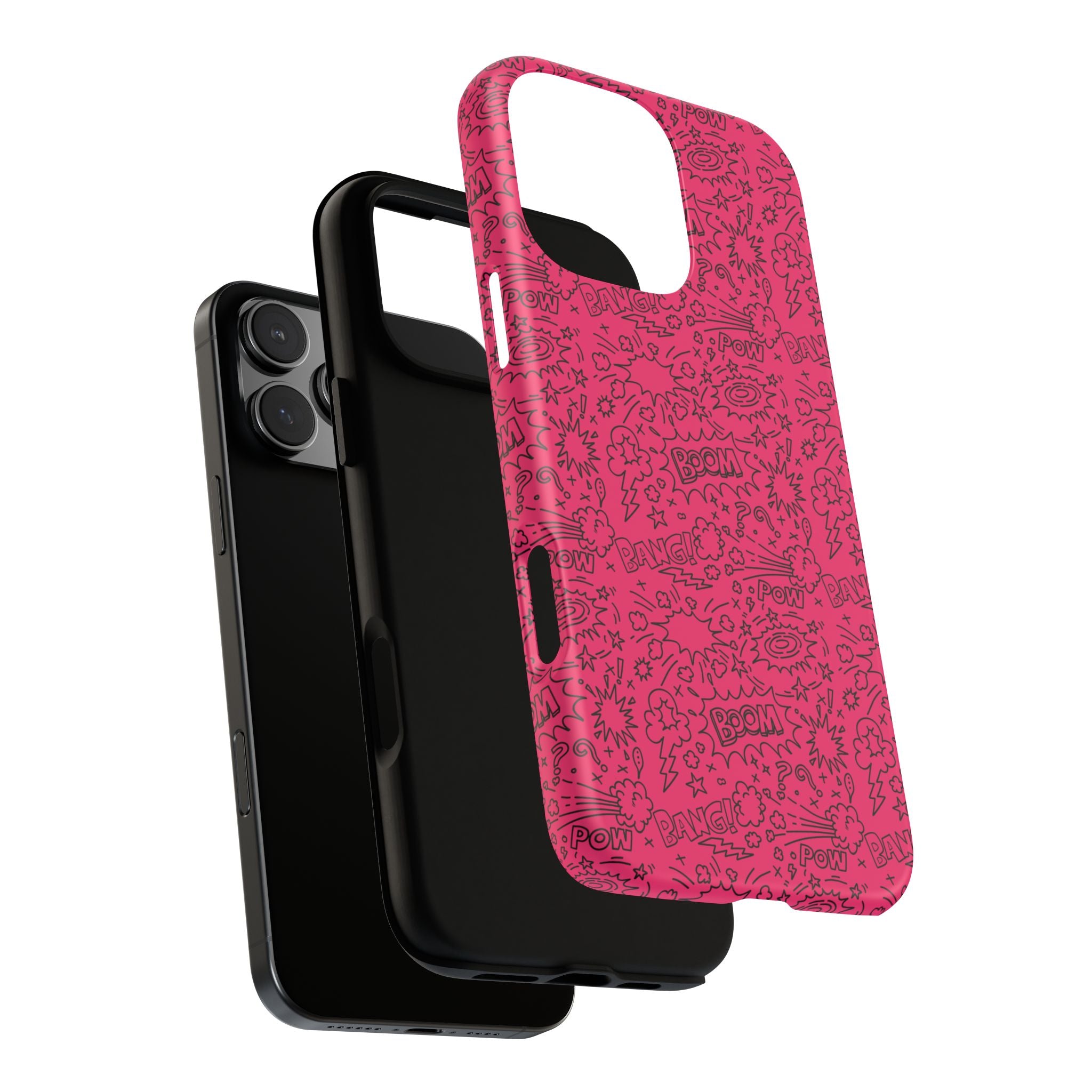 Pink Wow Tough Case for iPhone, Galaxy, or Google Pixel