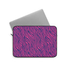 Zebra Print Pink Blue Laptop Sleeve