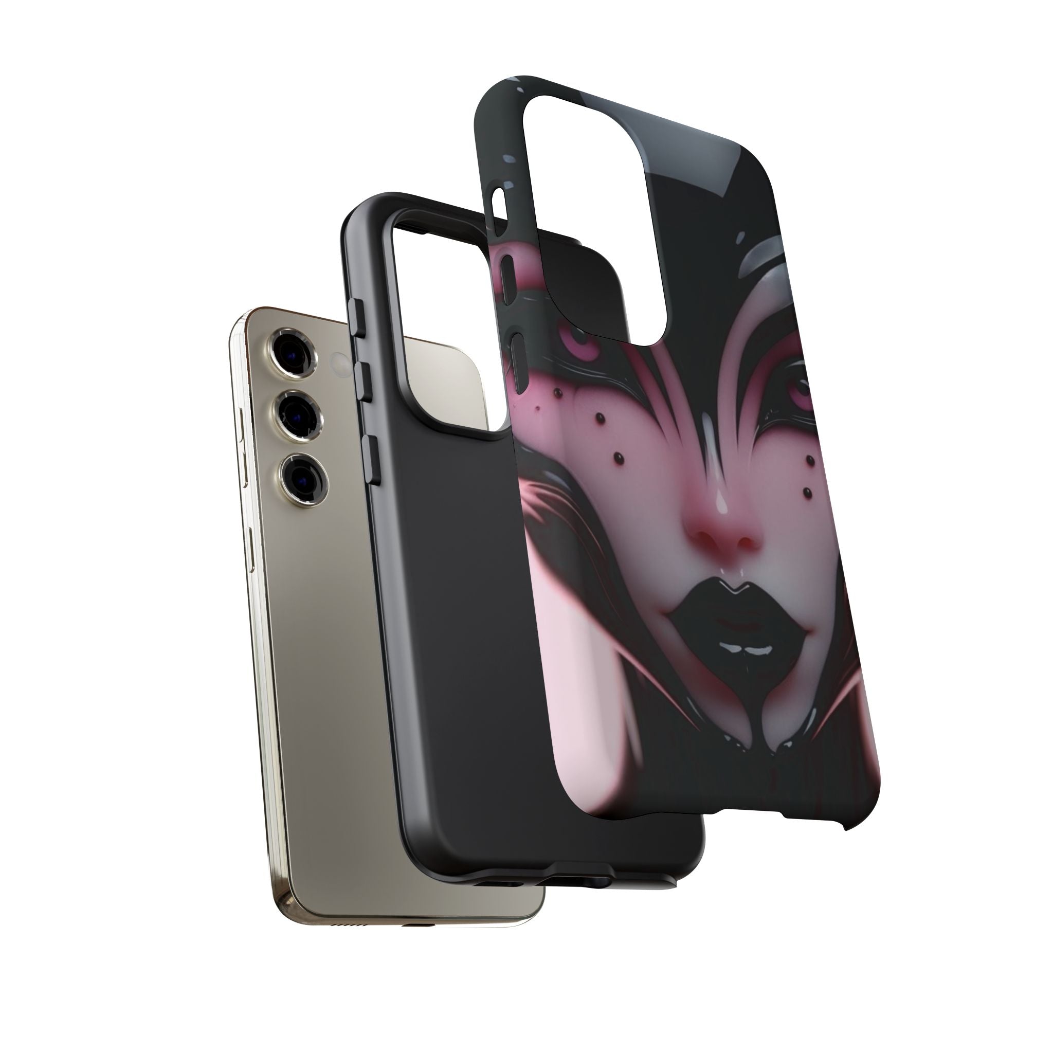 Pink Alien Tough Phone Case for iPhone, Galaxy, or Google Pixel