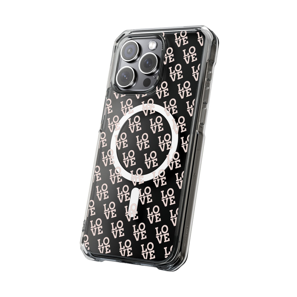 LOVE Magnetic iPhone 14, 15, 16 Series Clear Impact Cases