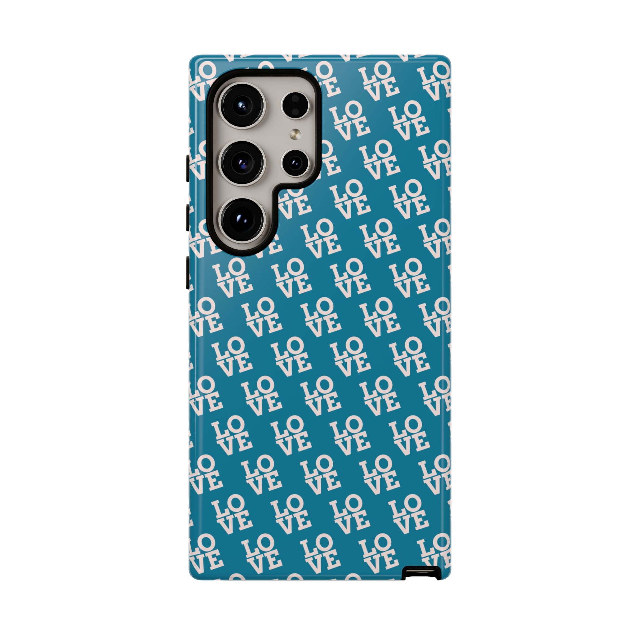 LOVE Teal Green Tough Phone Case iPhone, Galaxy, or Google Pixel