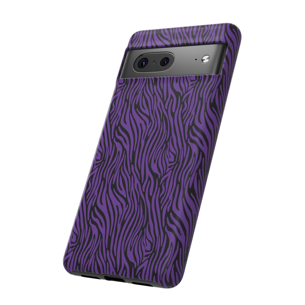 Purple Zebra Tough Phone Case for iPhone, Galaxy, or Google Pixel