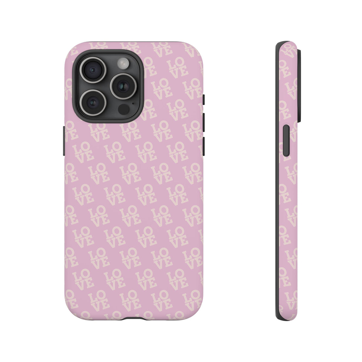 Pink 'LOVE' Pattern Tough Phone Case