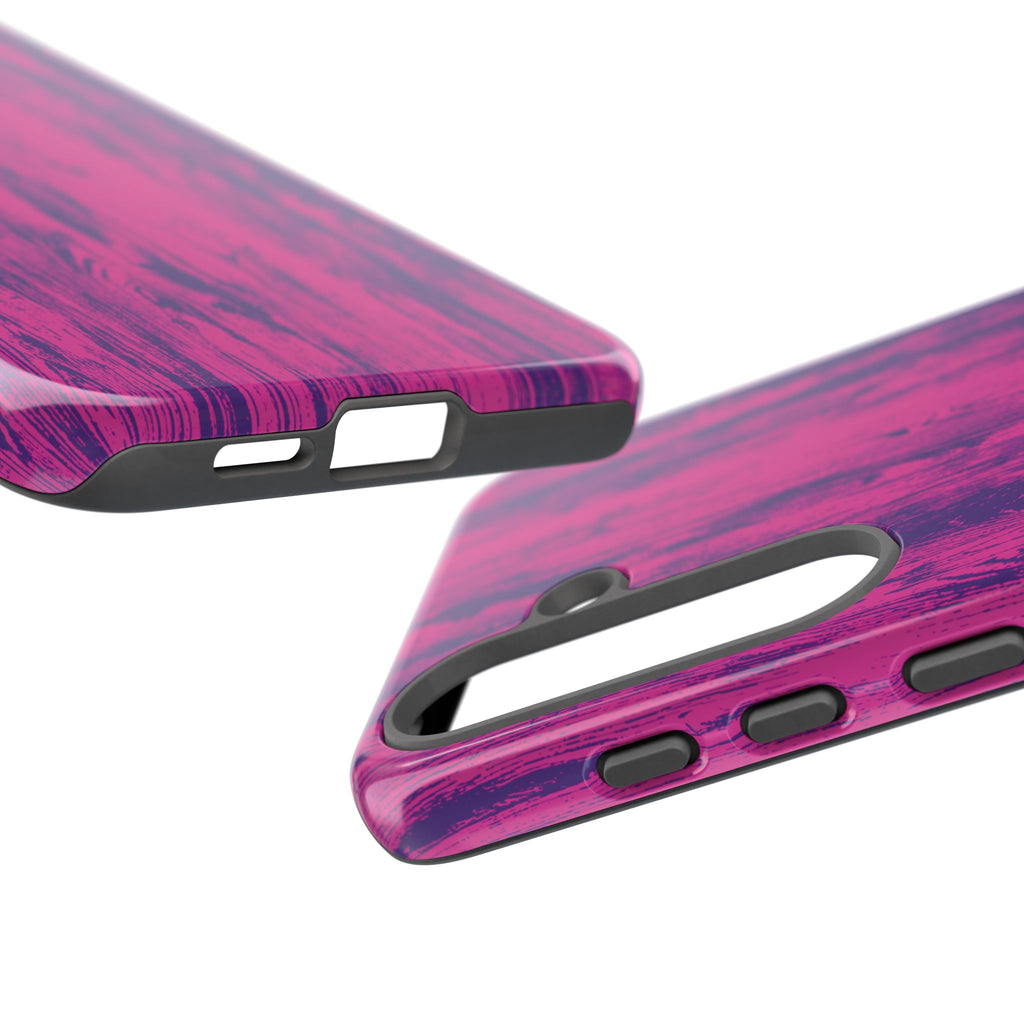 Pink Purple Wood Tough Phone Case iPhone, Galaxy, or Google Pixel
