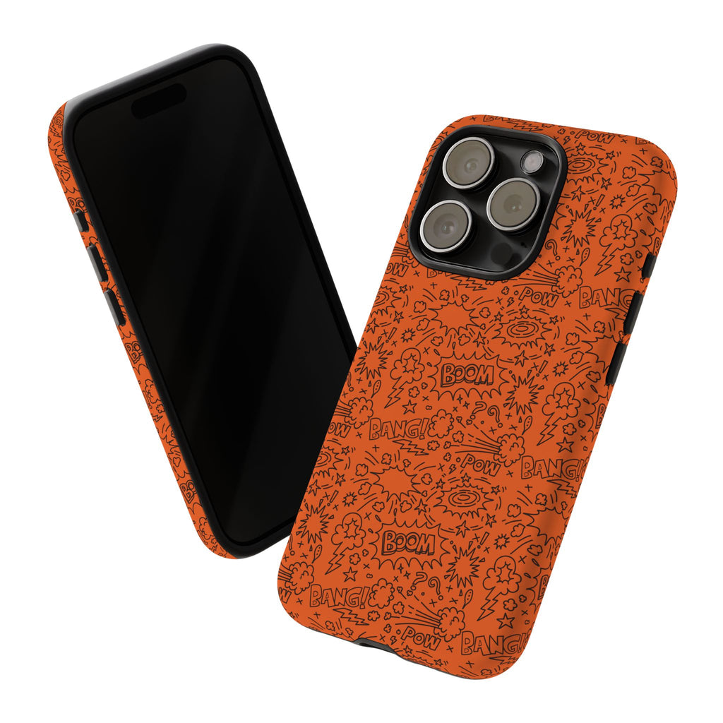 Wow Orange Tough Case for iPhone, Galaxy, or Google Pixel