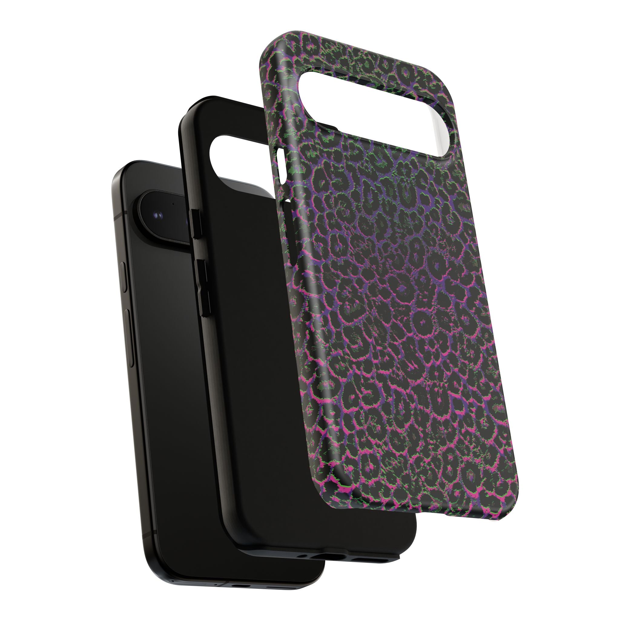 Colorful Leopard Tough Phone Case for iPhone, Galaxy, or Google Pixel