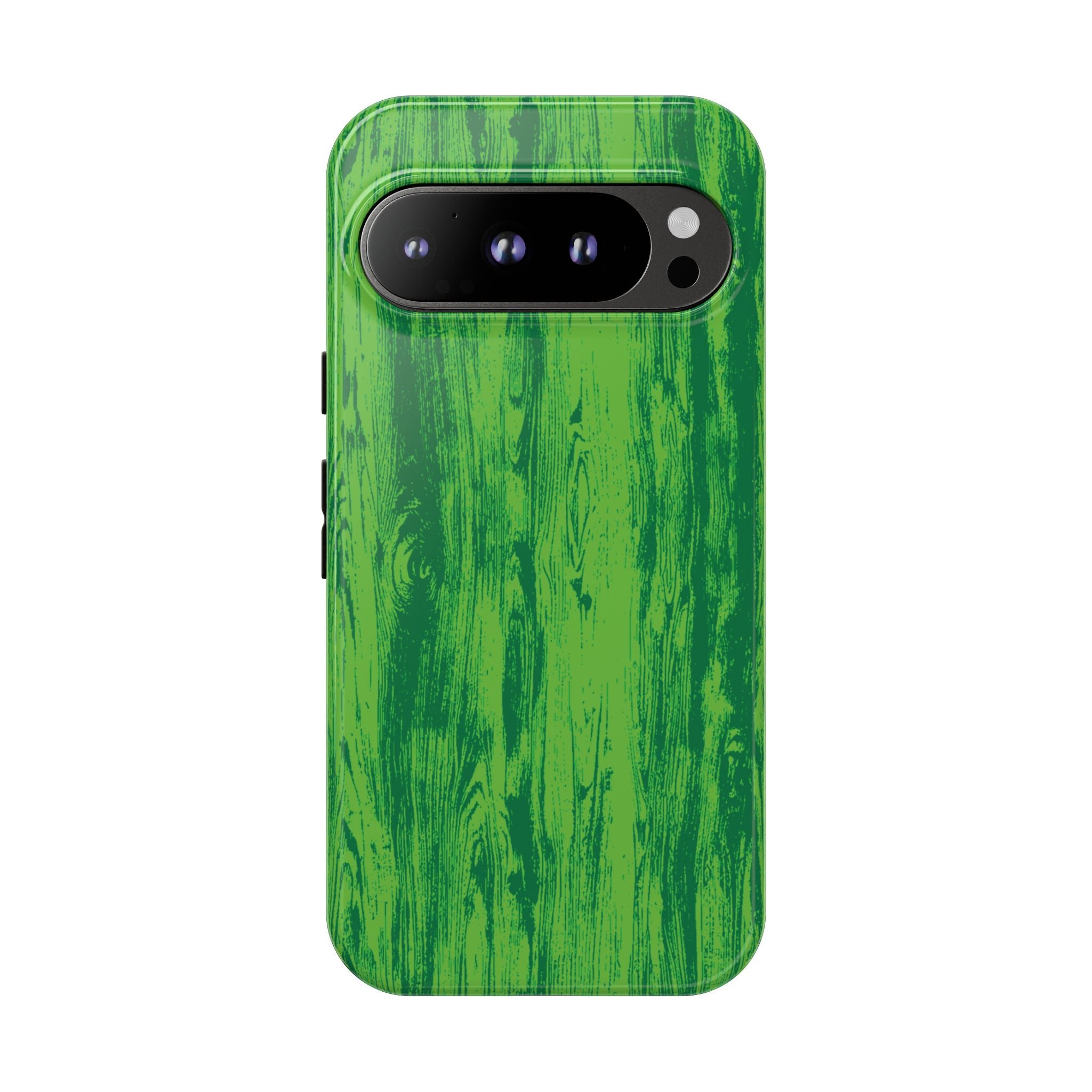 Neon Green Wood Tough Phone Case iPhone, Galaxy, or Google Pixel