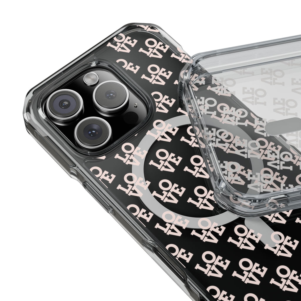 LOVE Magnetic iPhone 14, 15, 16 Series Clear Impact Cases
