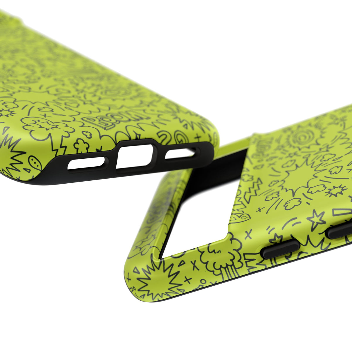 Neon Lime Wow Tough Case for iPhone, Galaxy, or Google Pixel