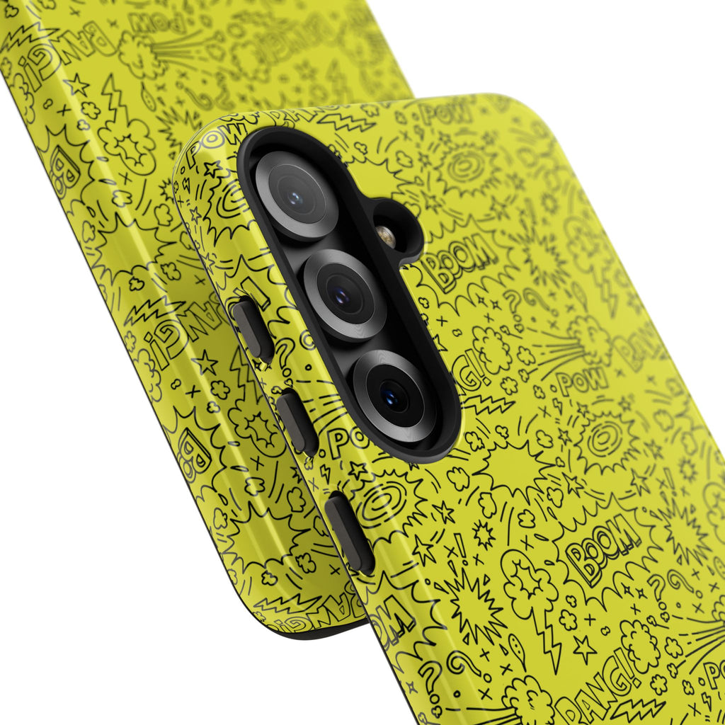 Neon Yellow Wow RG Tough Phone Case for iPhone, Galaxy, or Google Pixel