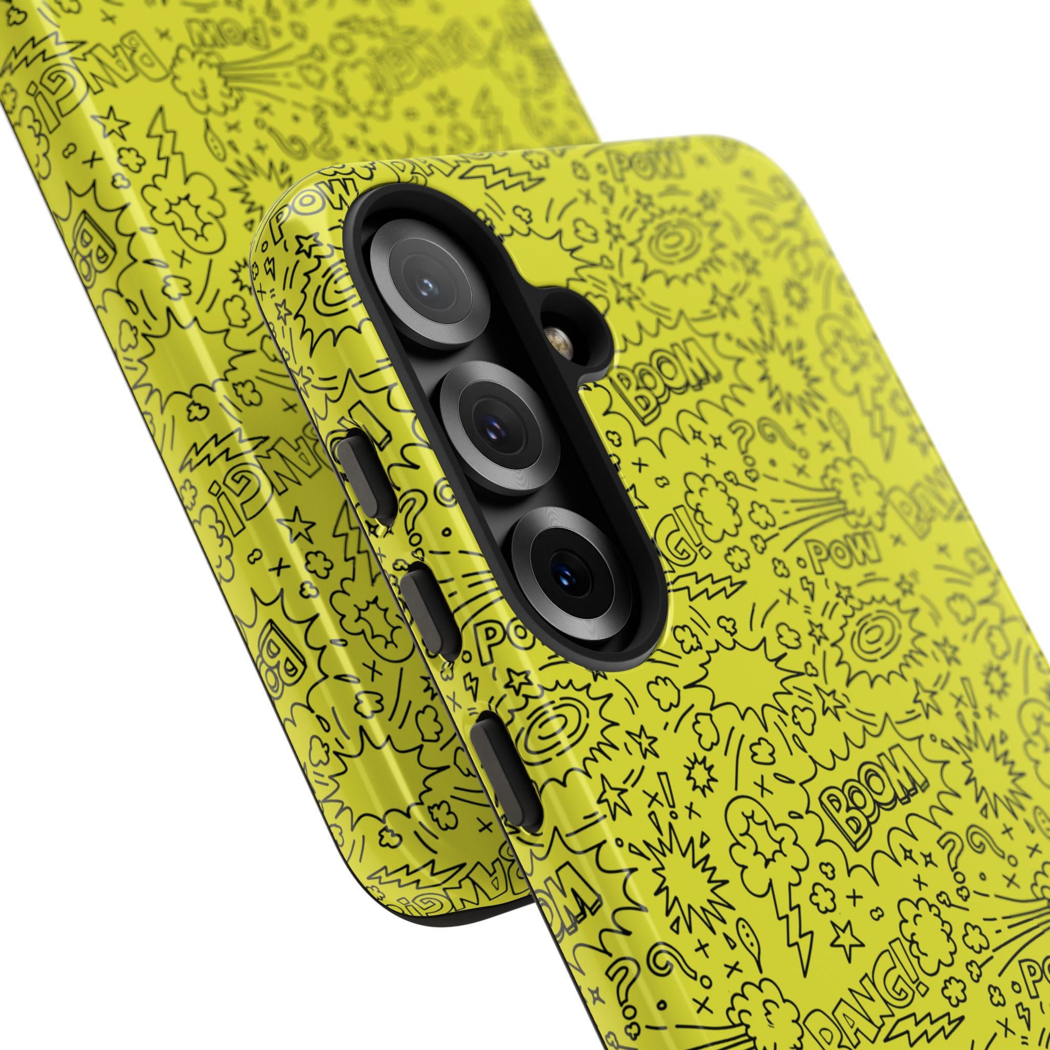 Neon Yellow Wow RG Tough Phone Case for iPhone, Galaxy, or Google Pixel