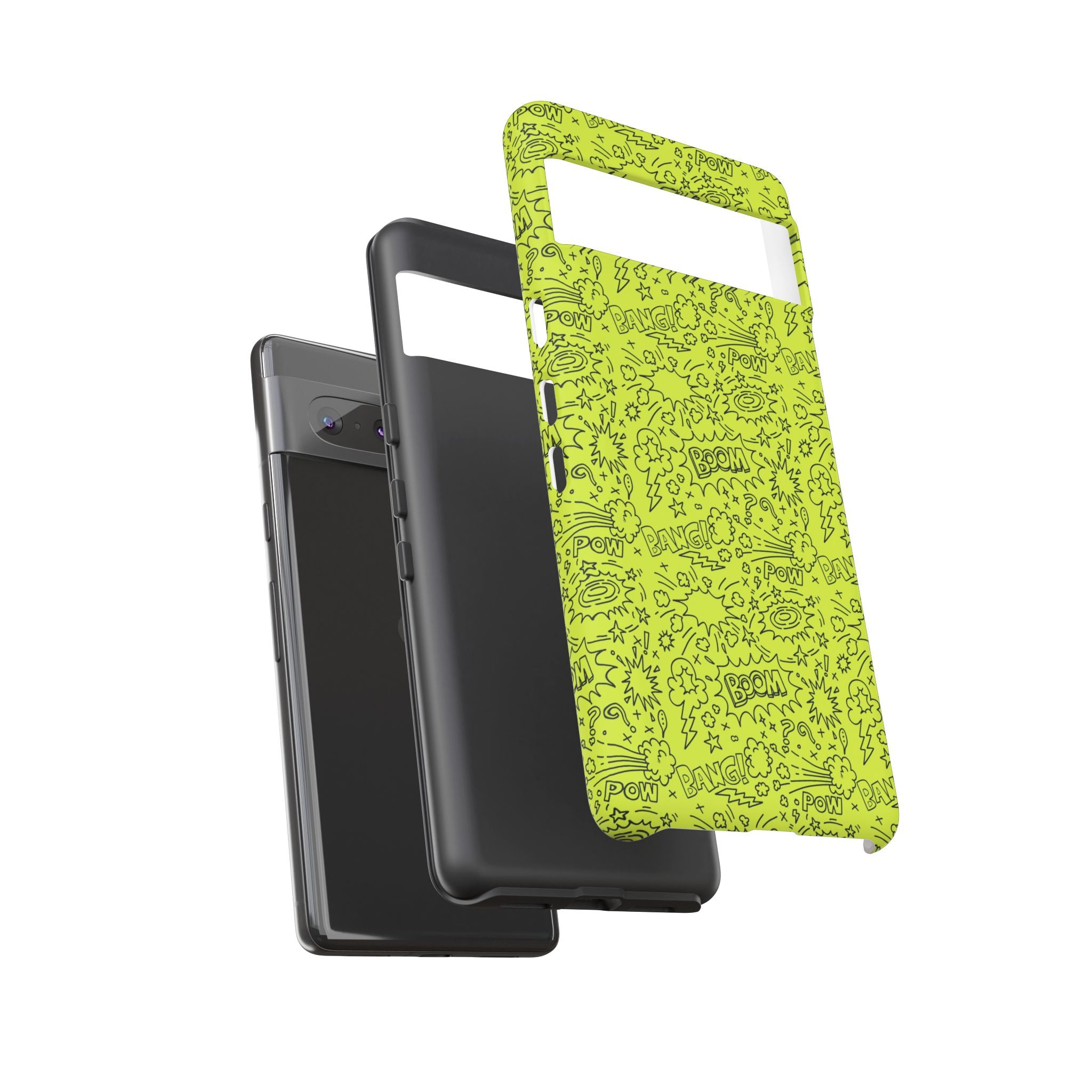 Neon Lime Wow Tough Case for iPhone, Galaxy, or Google Pixel