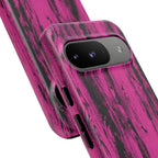Hot Pink wood print Design Tough Phone Case for iPhone, Galaxy, or Google Pixel