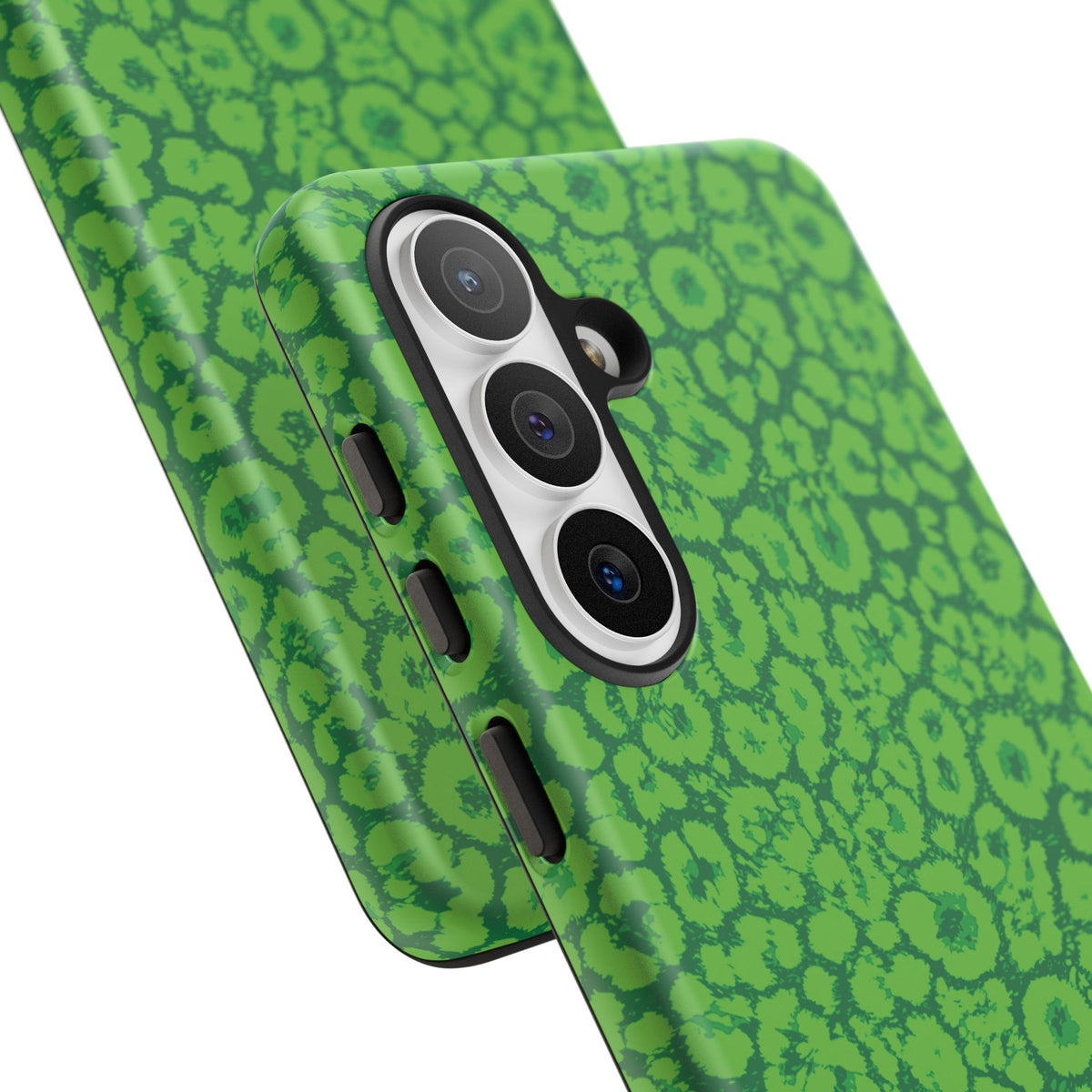Neon Green Leopard Tough Phone Case for iPhone, Galaxy, or Google Pixel