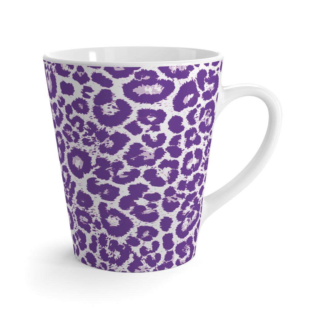 Purple Leopard Print Latte Mug