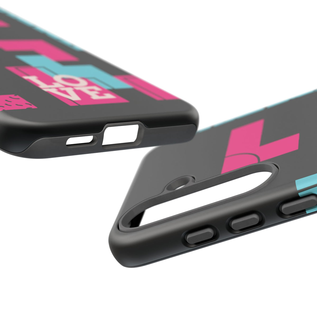 Retro Blocks LOVE Tough Case for iPhone, Galaxy or Google Pixel