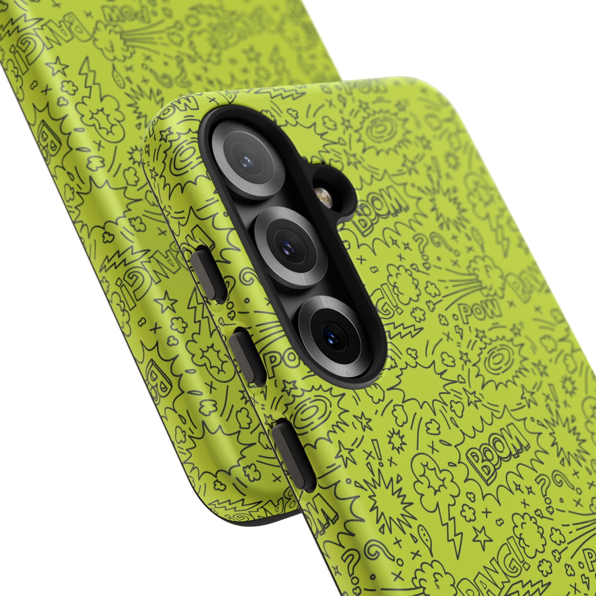 Neon Lime Wow Tough Case for iPhone, Galaxy, or Google Pixel