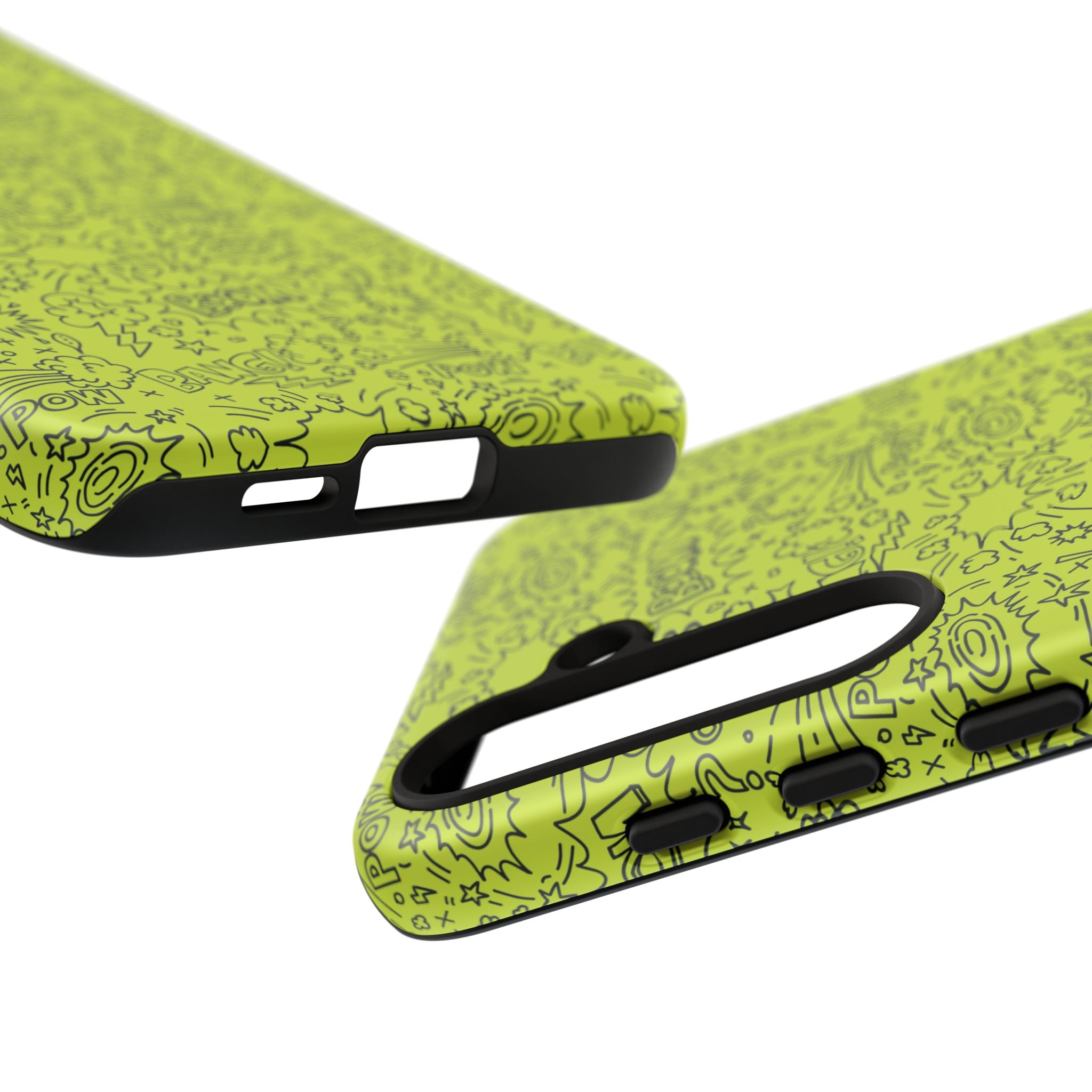 Neon Lime Wow Tough Case for iPhone, Galaxy, or Google Pixel