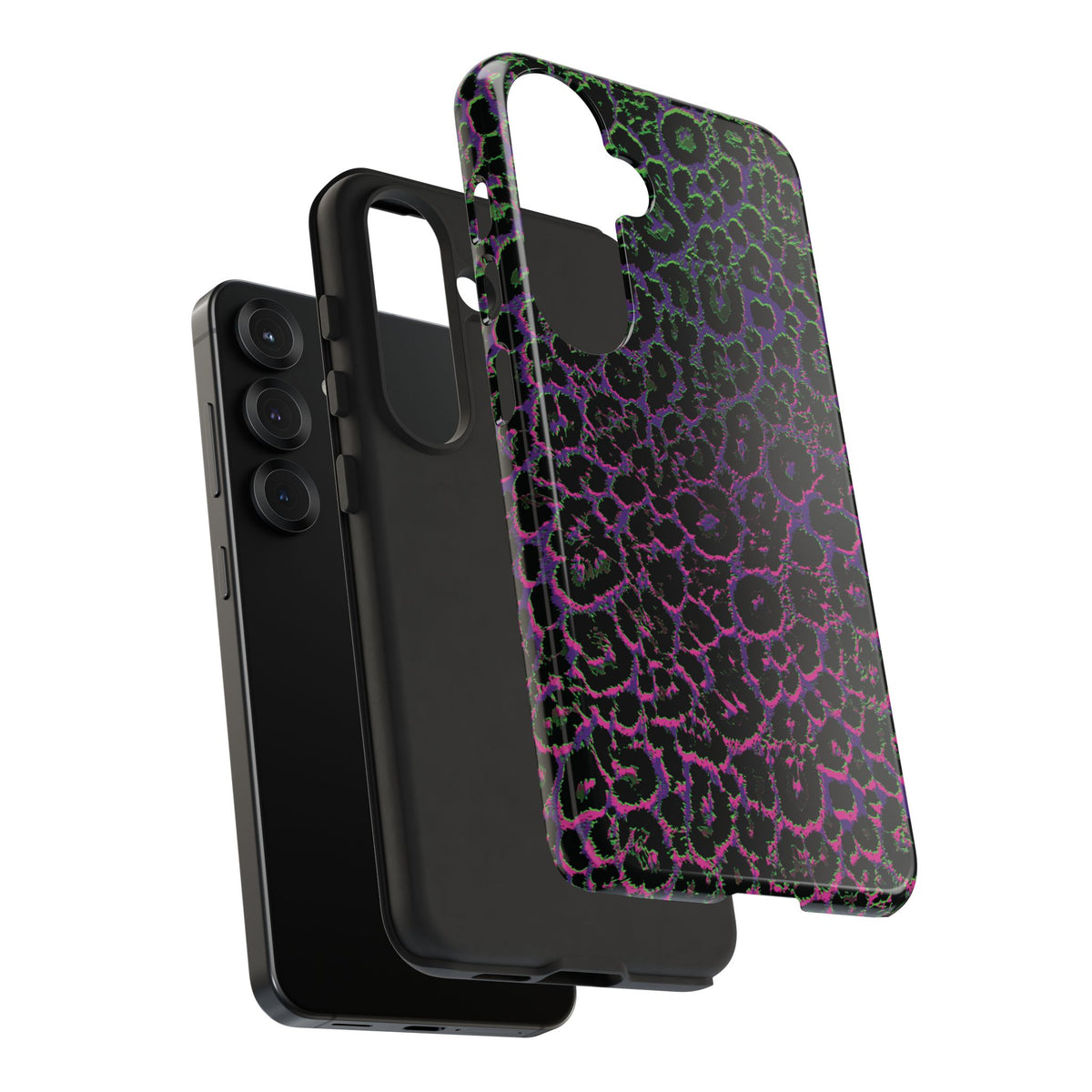 Colorful Leopard Tough Phone Case for iPhone, Galaxy, or Google Pixel