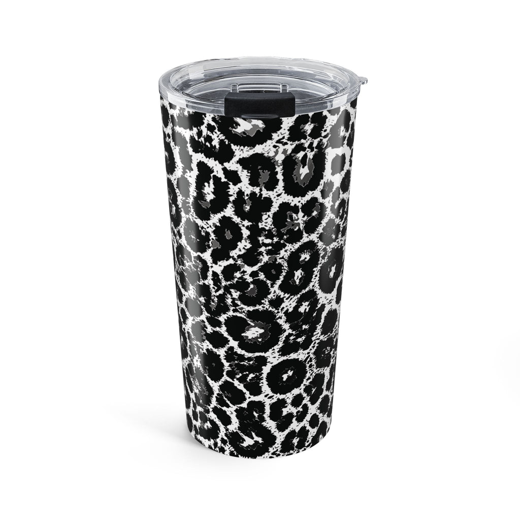 Black and White Leopard Tumbler 20oz