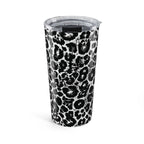 Black and White Leopard Tumbler 20oz