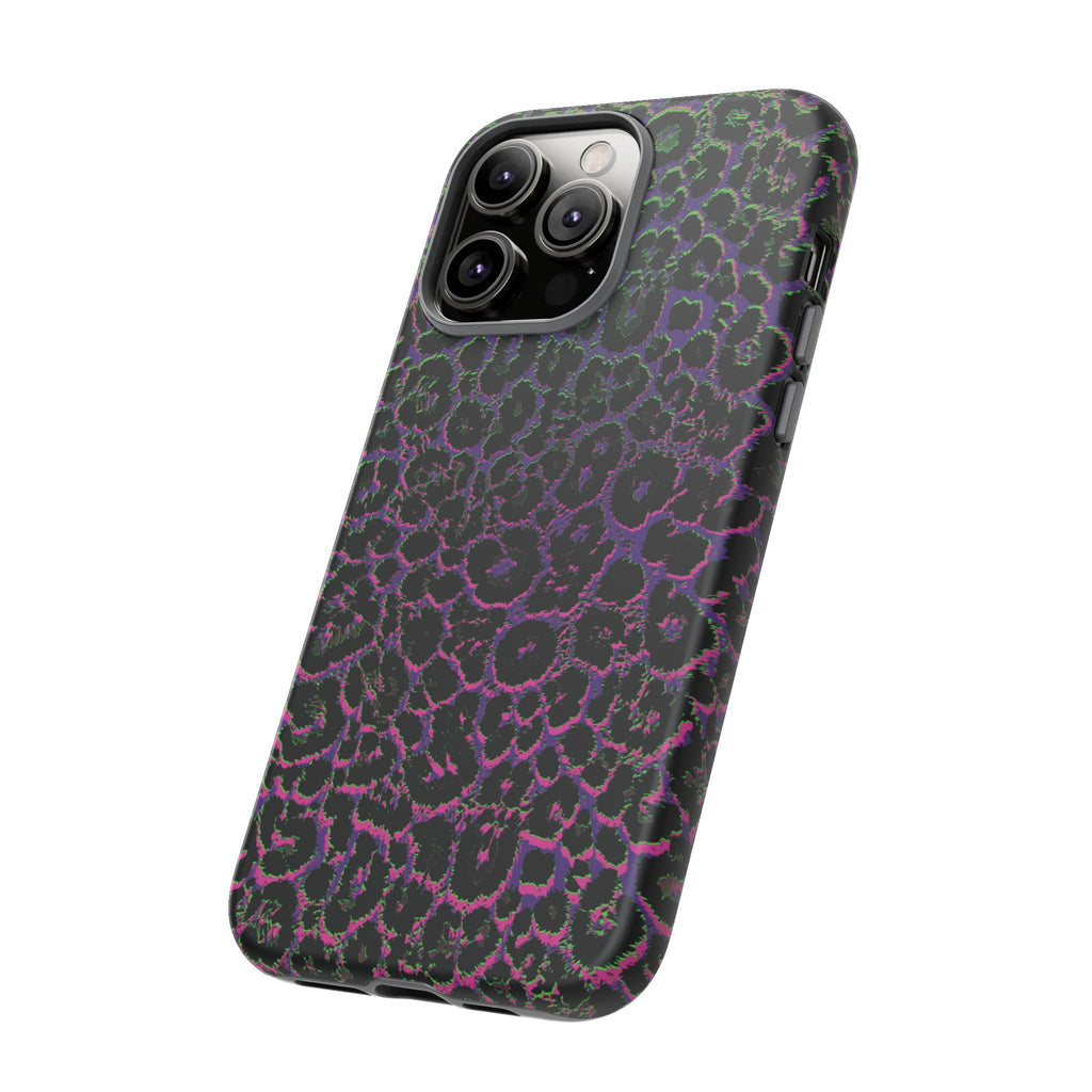 Colorful Leopard Tough Phone Case for iPhone, Galaxy, or Google Pixel