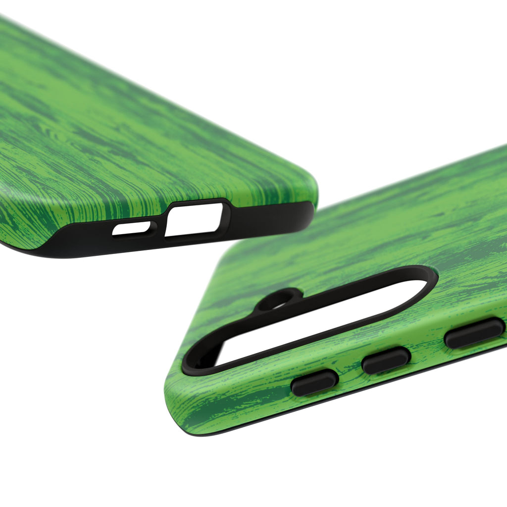 Neon Green Wood Tough Phone Case iPhone, Galaxy, or Google Pixel
