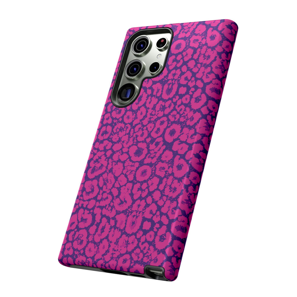 Pink Purple Leopard Tough Phone Case iPhone, Galaxy and Google Pixel