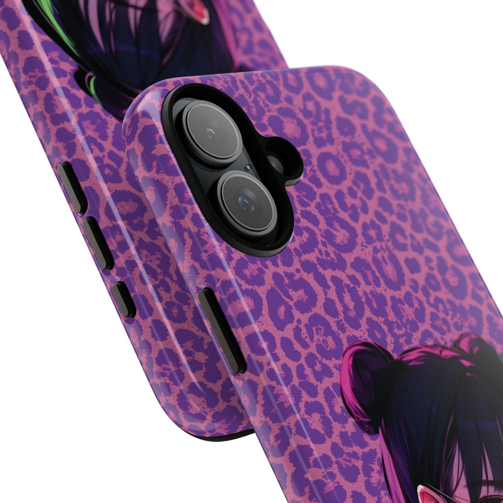 Purple Pink Leopard Kz iPhone, Galaxy and Google Tough Cases