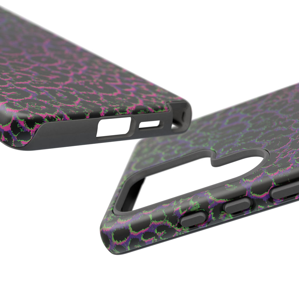 Colorful Leopard Tough Phone Case for iPhone, Galaxy, or Google Pixel