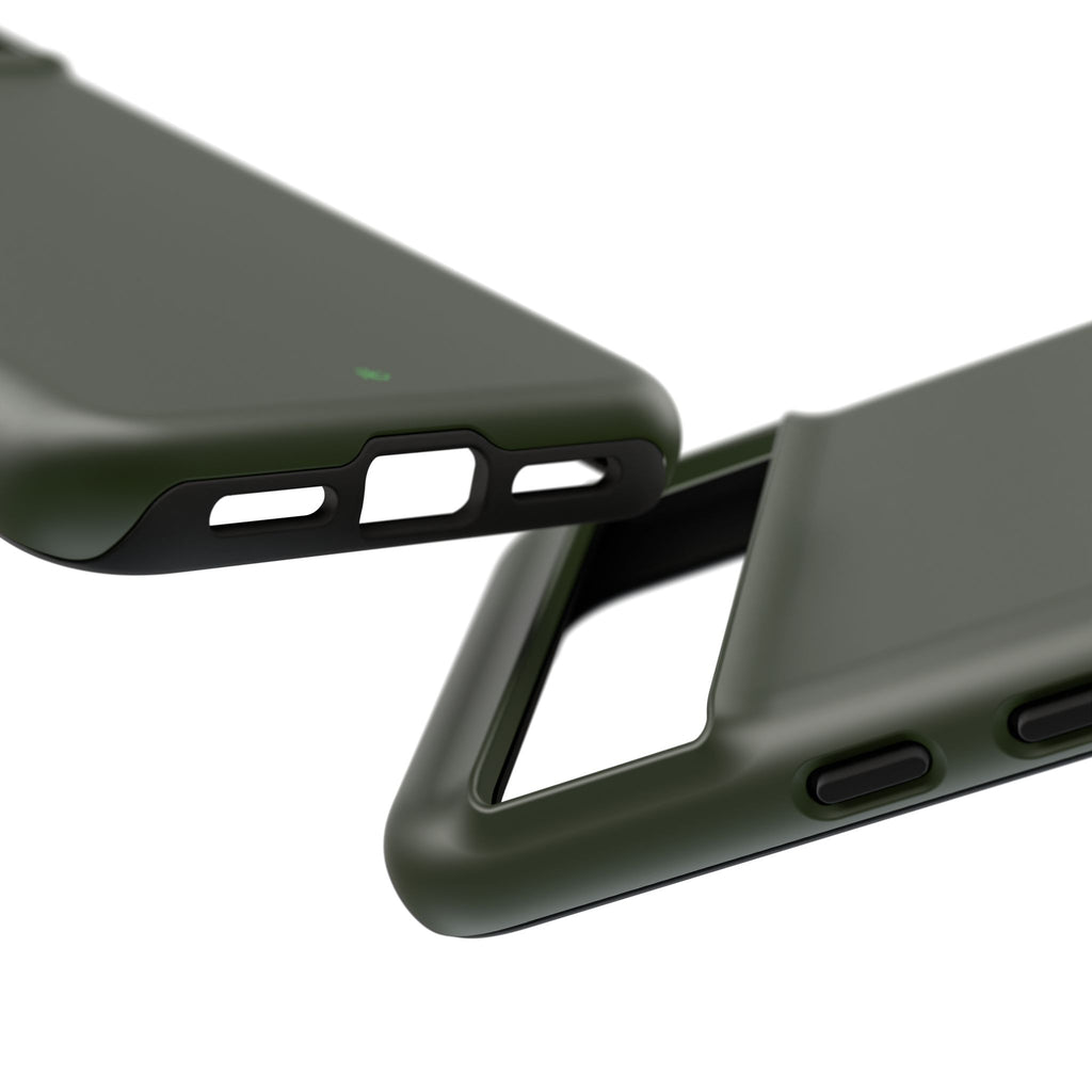 Olive Green Tough Phone Case for iPhone, Galaxy and Google Pixel