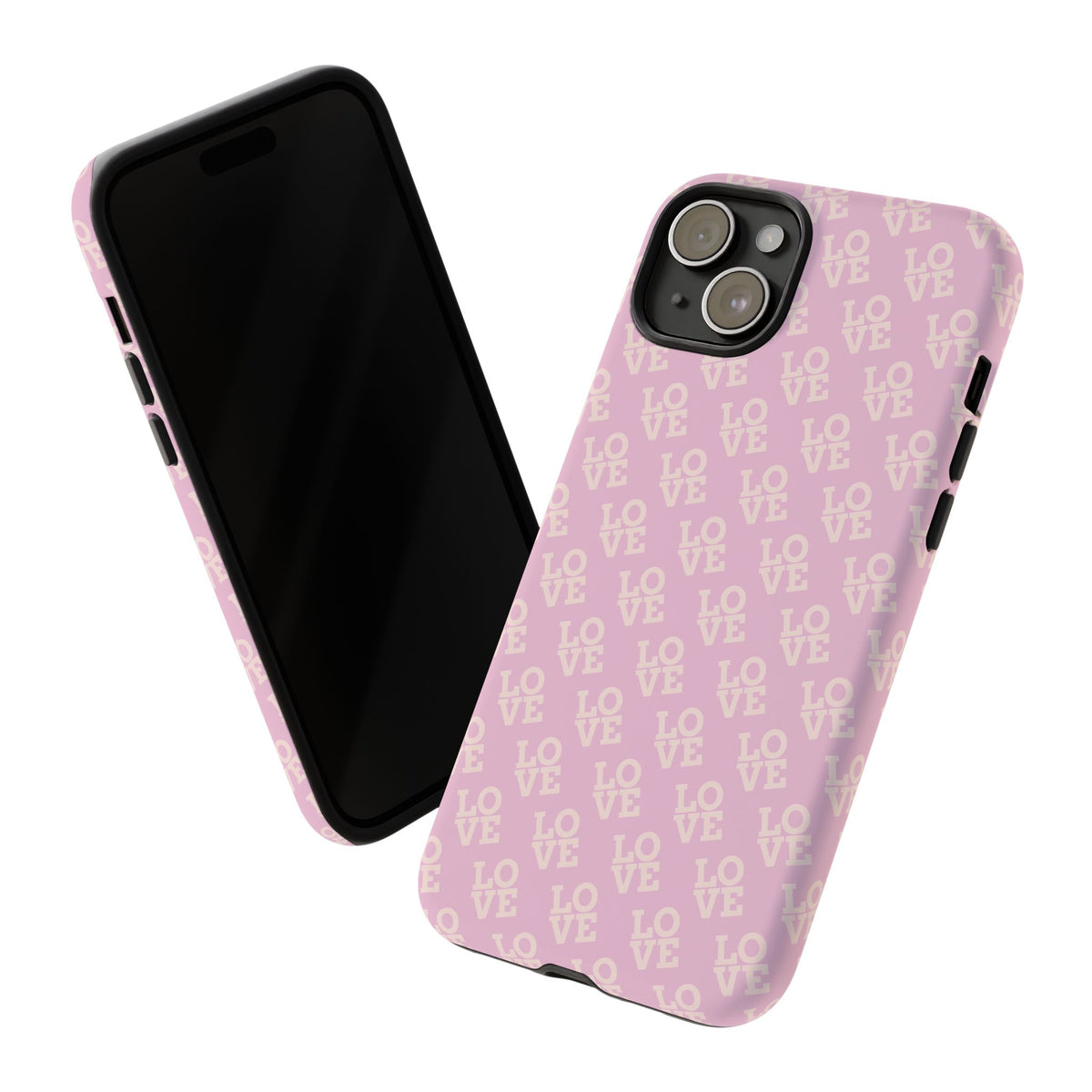 Pink 'LOVE' Pattern Tough Phone Case