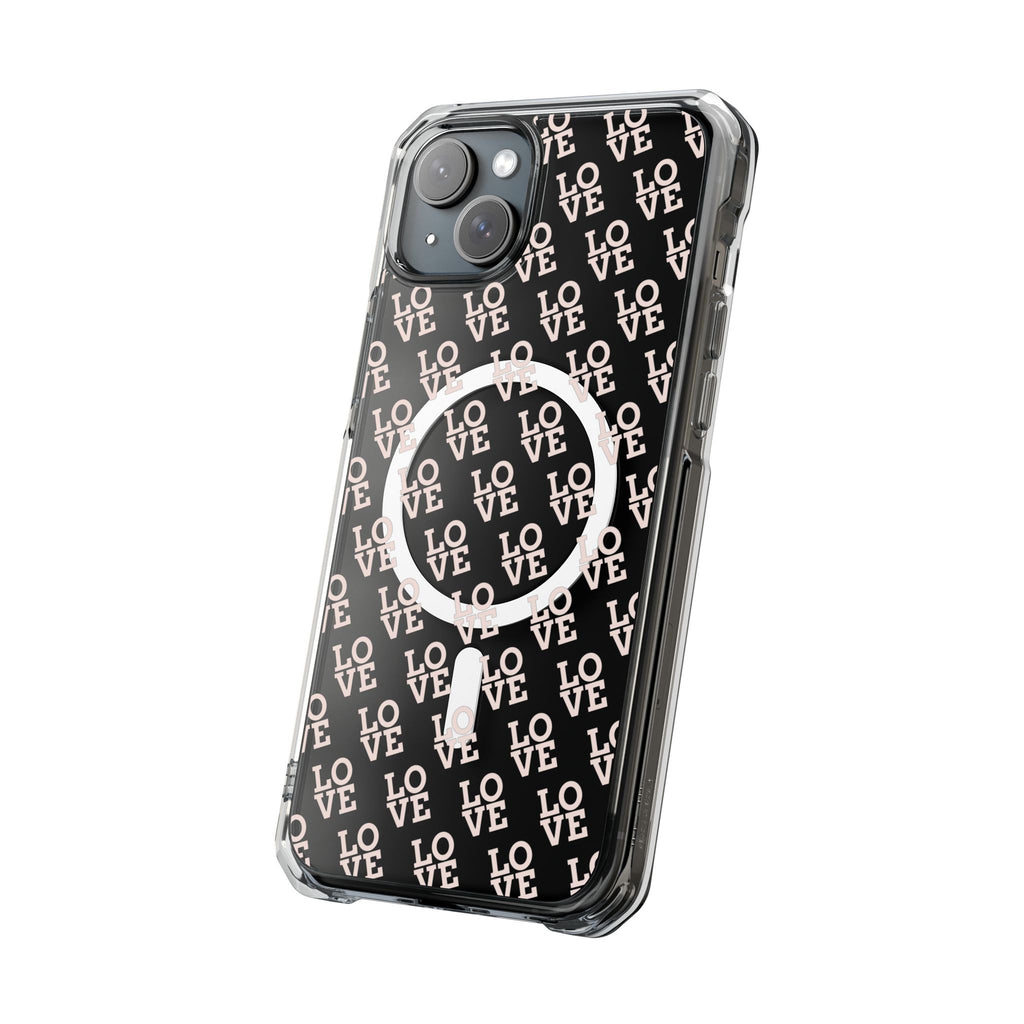 LOVE Magnetic iPhone 14, 15, 16 Series Clear Impact Cases