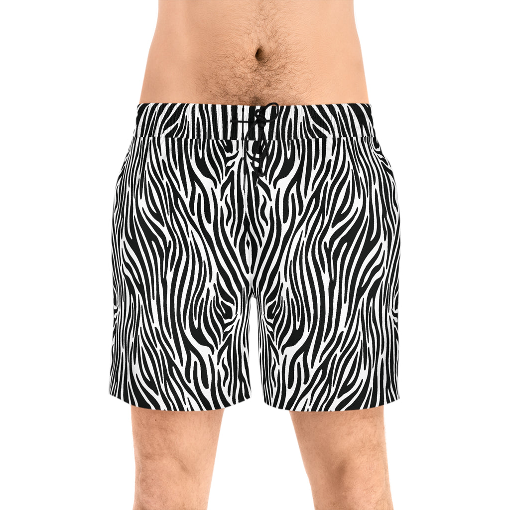 Zebra Men's Mid-Length Swim Shorts