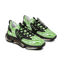 Neon Green Zebra Men's Mesh Sneakers