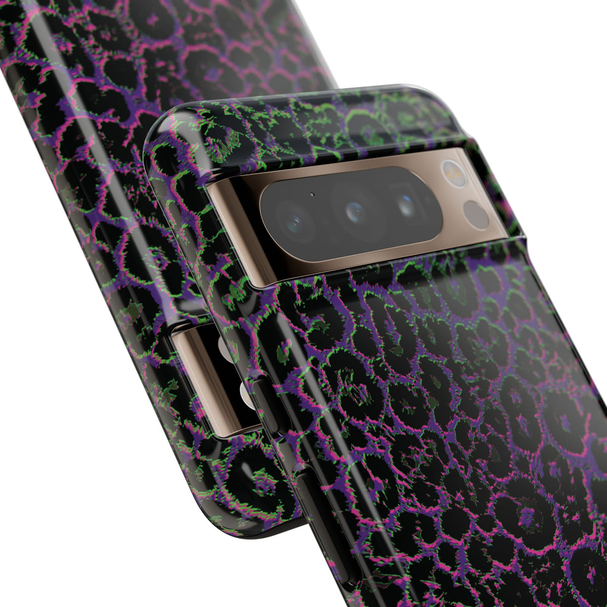 Colorful Leopard Tough Phone Case for iPhone, Galaxy, or Google Pixel