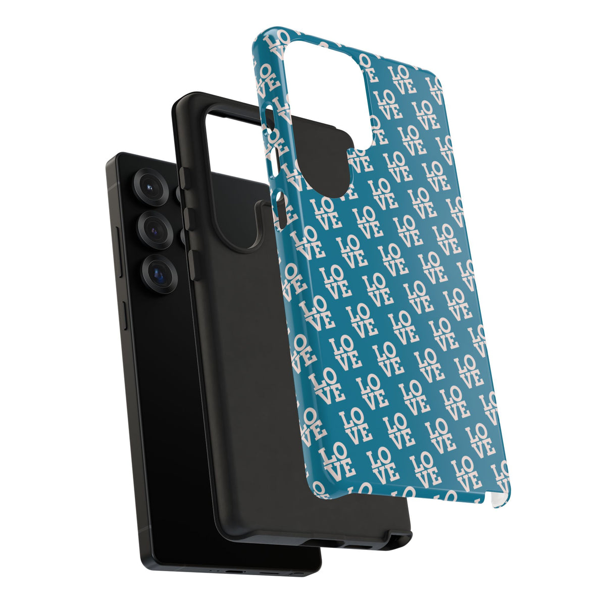 LOVE Teal Green Tough Phone Case iPhone, Galaxy, or Google Pixel
