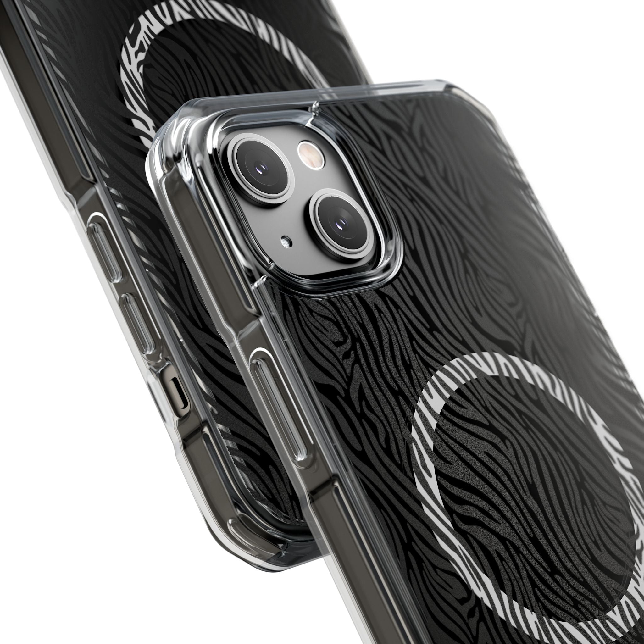 Zebra Magnetic iPhone 14, 15, 16 Series Clear Impact Cases