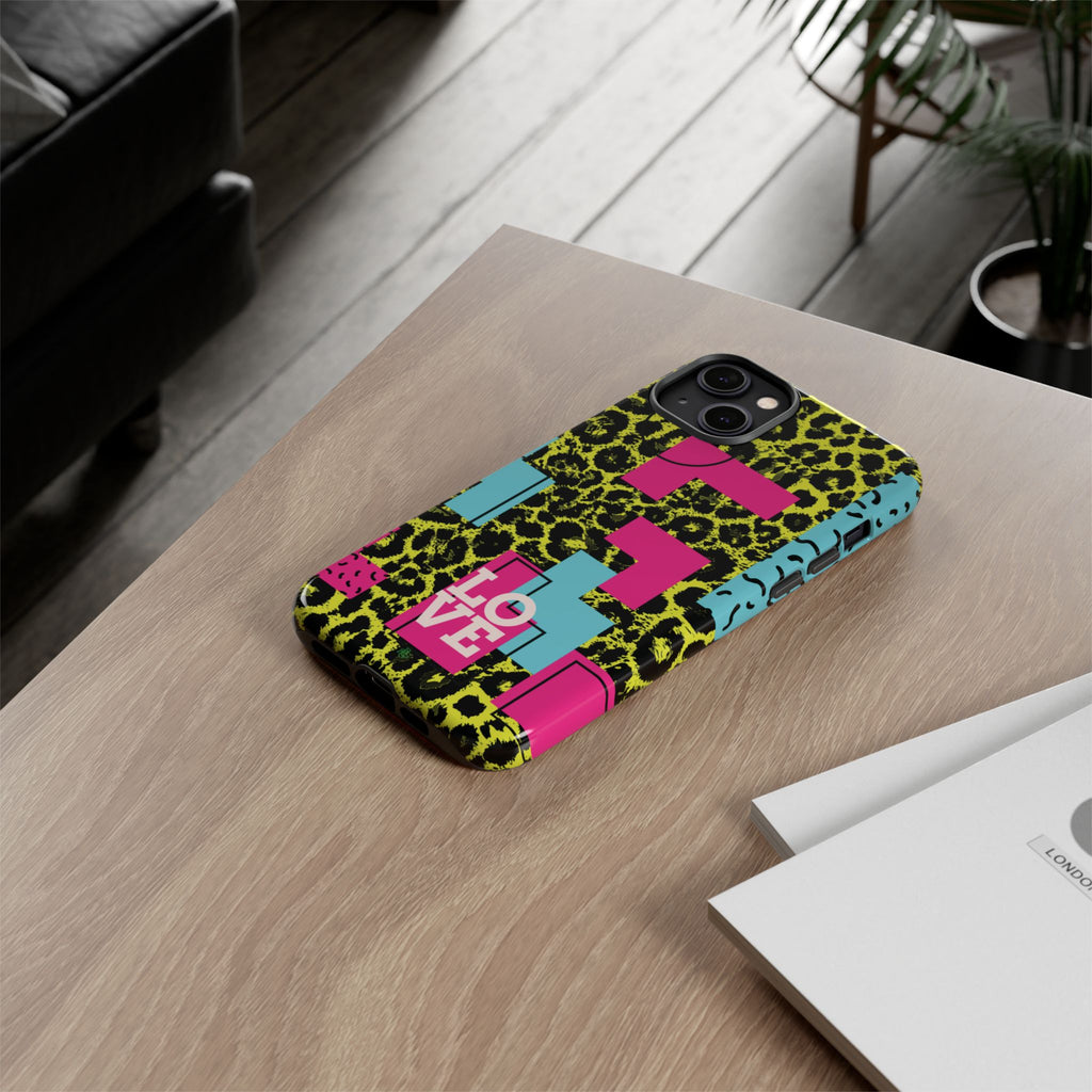 LOVE Neon Yellow RG Phone Case iPhone, Galaxy and Google Tough Cases