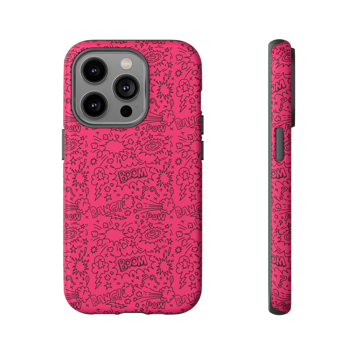Pink Wow Tough Case for iPhone, Galaxy, or Google Pixel