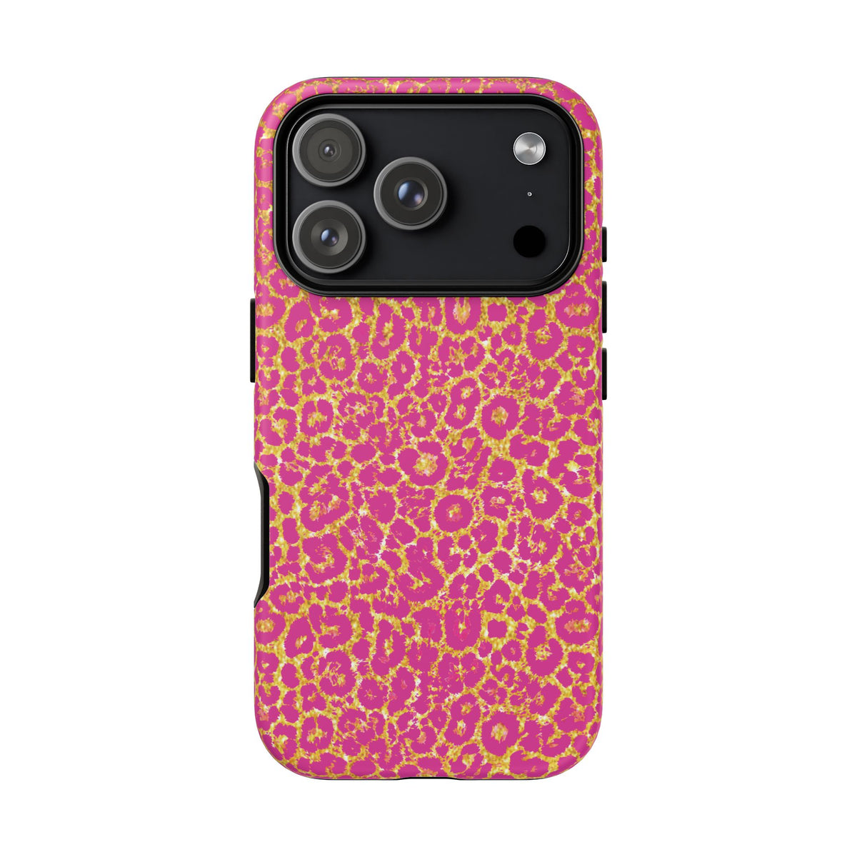 Pink Gold Leopard Tough Case for iPhone, Galaxy, or Google Pixel
