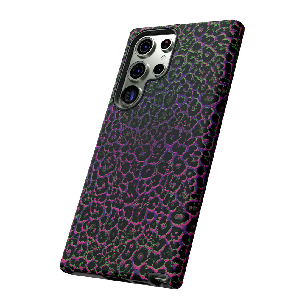Colorful Leopard Tough Phone Case for iPhone, Galaxy, or Google Pixel