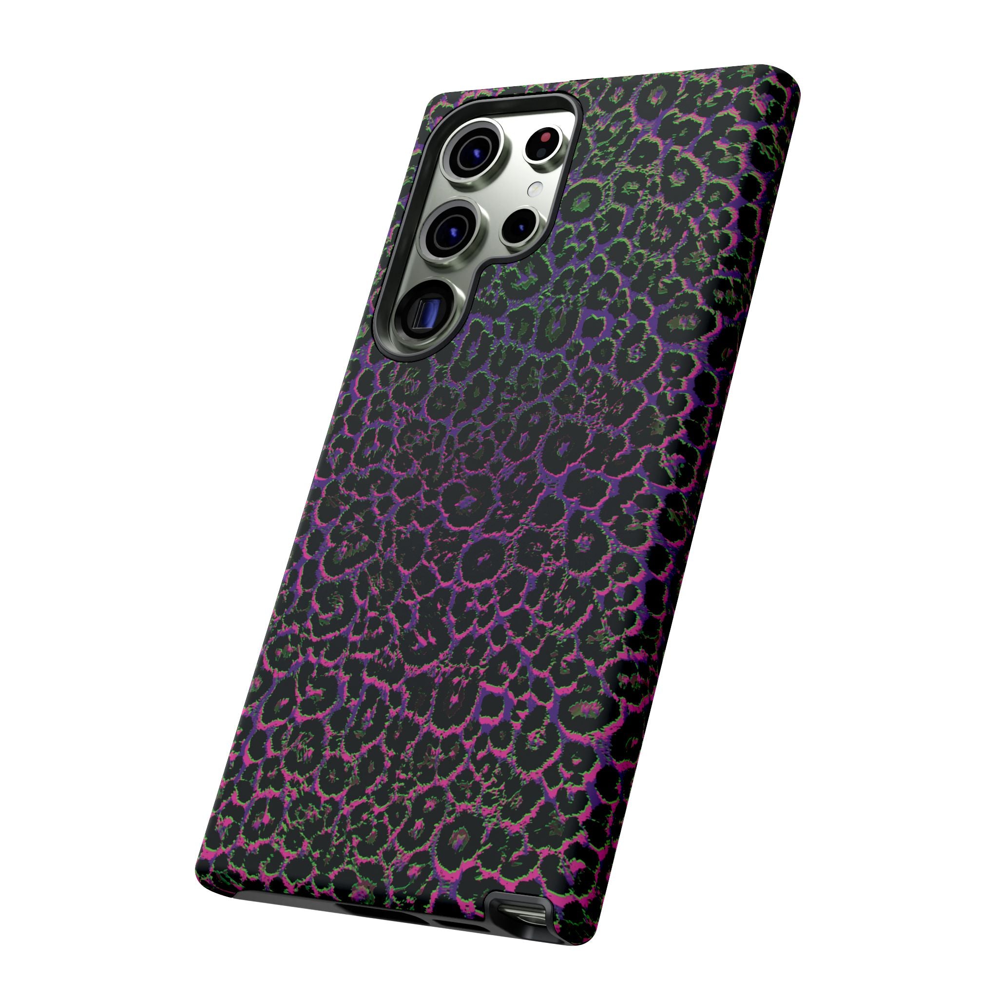 Colorful Leopard Tough Phone Case for iPhone, Galaxy, or Google Pixel