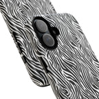 Black and White Zebra Print Tough Case iPhone, Galaxy and Google Pixel