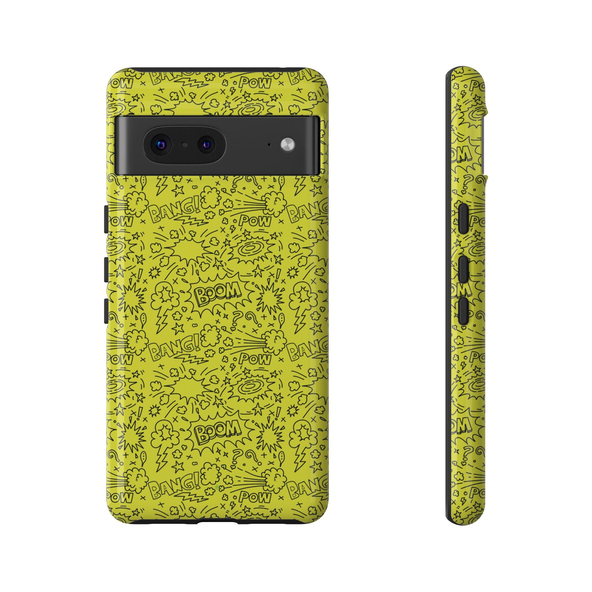 Neon Yellow Wow RG Tough Phone Case for iPhone, Galaxy, or Google Pixel