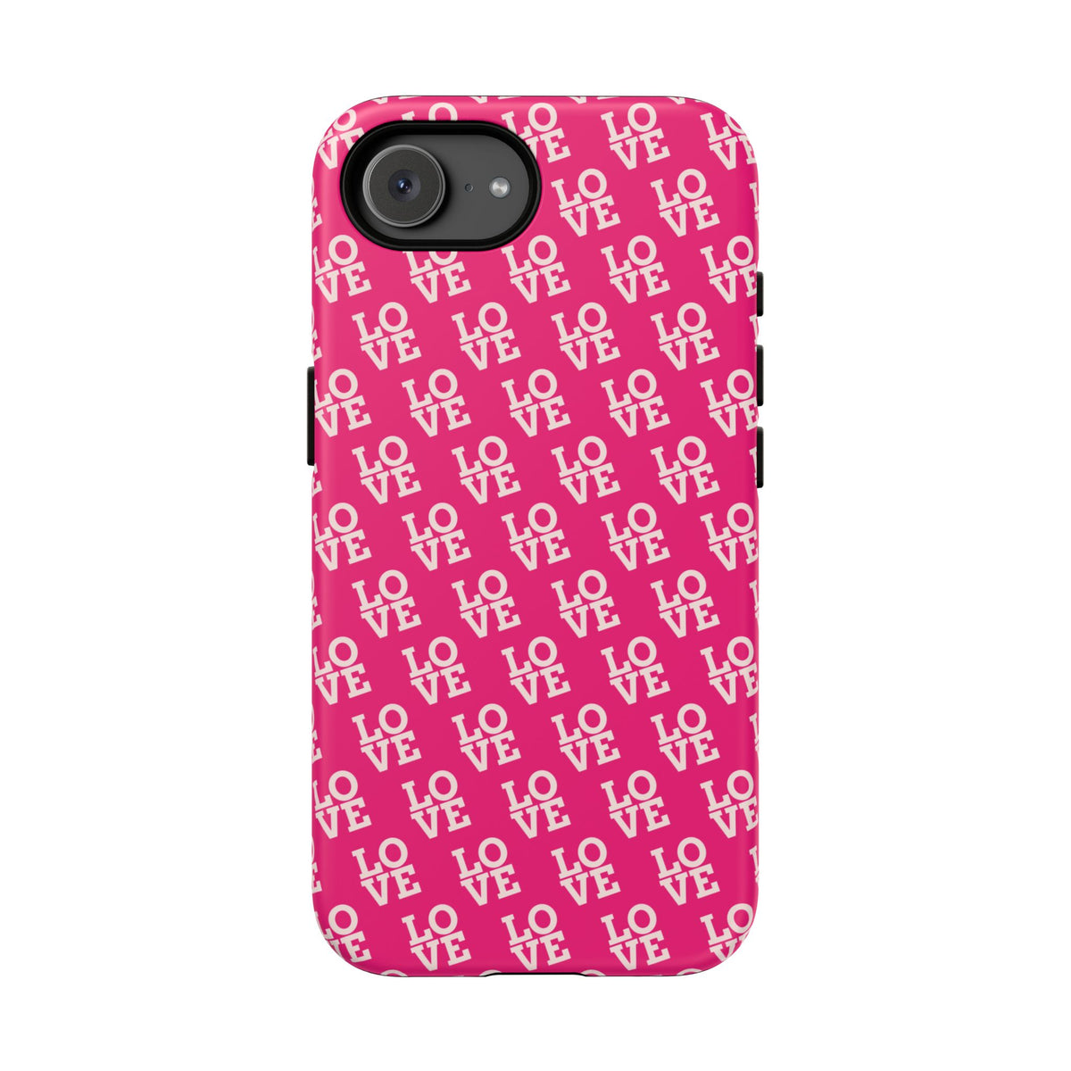 Vibrant Pink LOVE Tough Case iPhone, Galaxy, or Google Pixel